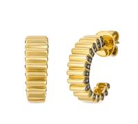 Le Vian 14ct Yellow Gold & Chocolate 0.30ct Diamond Half Hoop Earrings