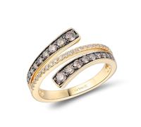 Le Vian 14ct Yellow Gold Chocolate & Nude 0.60ct Diamond Wrap Ring