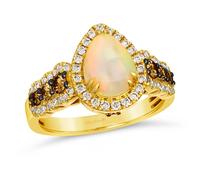 Le Vian 14ct Yellow Gold Opal 0.58ct Diamond Total Ring