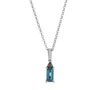 Le Vian Chocolatier 14ct White Gold Deep Sea Blue Topaz & Chocolate Diamond Pendant