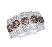 Le Vian Couture Platinum 2.23ct Chocolate & Vanilla Diamond Infinity Ring