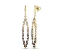 Le Vian Ombre 14ct Yellow Gold Ombré Chocolate 0.50ct Diamond Open Drop Earrings