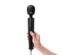 Le Wand Diecast Plug-In Vibrator Body Clitoral Massager Wand Soft Silicone Black