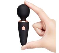 Le Wand Mini Vibe Micro Wand Rechargeable Pocket-Size Mini Wand Vibrator, Black
