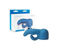 le WAND Petite Dual Weighted Silicone Attachment Vibrator Blue 13.15 cm