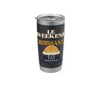 Le Weekend French Café Croissant Brunch Gift Stainless Steel Insulated Tumbler