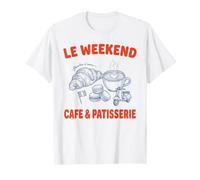 Le Weekend French Cafe Patisserie Scooter Design T-Shirt