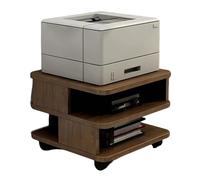 le Wooden Under Desk Printer Stand with Sto4 Swivel Wheels20x16x12in for Home & Office Brown h Versatile Printer