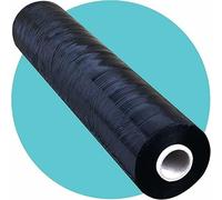 LE11 1 Roll x 400mm Black Pallet Stretch Wrap | Extra Long Roll, Standard Core, 17mu Thick | Shrink Wrap, Cling Film, Plastic Wrap | Packaging for Removals, Industrial & Warehouse Use - Black 1Pair