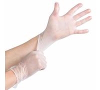 LE11® 100 Clear Medium Size Disposable Vinyl Gloves Powder-Free Examination Gloves Latex-Free