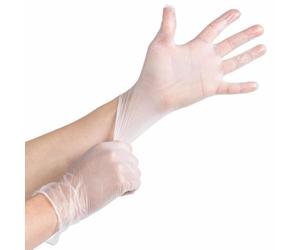 LE11® 100 Clear Medium Size Disposable Vinyl Gloves Powder-Free Examination Gloves Latex-Free