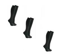 Le11 Back to School Kids 3 Pairs Knee High Plain School Cotton Rich Socks (6-8, Grey)