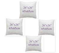 Le11 Hotel Quality Hollow Fibre Cushion Pads, Inners, Inserts, Scatters in Multi Packs, Bounce Back Square Cushion Pads available in 12" 14" 16" 18" 20" 22" 24" 26" 28" 30" (4, 26x26 (65x65cm))