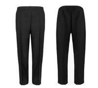 LE11 Ladies Half Elasticated Trouser Womens Stretch Waist Casual Office Work FormalTrouserPants withPockets PlusBigSize (as8, Numeric, Numeric_12, m, Numeric_25, Regular, Regular, Black 25)