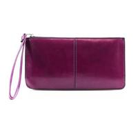 LE11 Ladies Wristlet Purse Clutch Pouch Coin Card Bill Photo ID Holder 20146 (Purple)