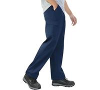 LE11® Men’s Cargo Combat Work Trousers | Heavy Duty Safety Work Pants with Adjustable Waist, Multi-Pocket Utility Design for Construction, Outdoor &Casual Wear - 48 - Navy