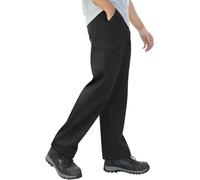 LE11® Men’s Cargo Combat Work Trousers | Heavy Duty Safety Work Pants with Adjustable Waist, Multi-Pocket Utility Design for Construction, Outdoor &Casual Wear - 48 - Black