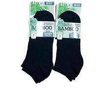 LE11 Men Women Trainer Socks Bamboo Ankle Socks Soft Breathable O dour Resistant (BLACK, 6-11)