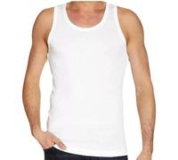 LE11® Mens Cotton Vest 6 Pack UB Collection Sleeveless Tank Tops 100% Cotton Jersey Summer Undershirts Gym Workout Base Layer Plain Crew Neck S-3XL Black White Grey - 6 Pack (White -M)