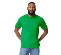 LE11® Men's Plain T-Shirt 65000 - Gildan Softstyle Midweight Adult Cotton Tee (Irish Green-3XL)