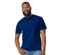 LE11® Men's Plain T-Shirt 65000 - Gildan Softstyle Midweight Adult Cotton Tee (Navy-M)