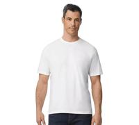 LE11® Men's Plain T-Shirt 65000 - Gildan Softstyle Midweight Adult Cotton Tee (White-3XL)