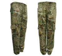 LE11 Men's Thick Fleece Camouflage Camo Tracksuit Bottoms | Stylish Closed Hem Cargo Joggers for Gym Casual and Outdoor Adventures | Breathable Jungle Print Comfort