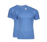 LE11 Pack of 2 Men's Thermal T Shirt, Warm Underwear Baselayer, S M L XL XXL Thermals (Blue, Large)
