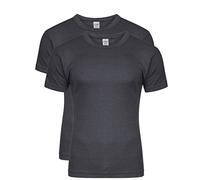 LE11 Pack of 2 Men's Thermal T Shirt, Warm Underwear Baselayer, S M L XL XXL Thermals (Charcoal, Medium)
