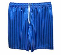 LE11 Unisex School Pe Shorts Playing Games Pants Shadow Stripe Boys Girls Back to School Gym Football Sports Pull Up Shorts (as8, Age, 11_Years, 12_Years, Regular, Royal Blue)