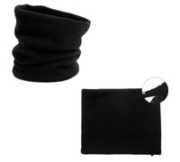 LE11 Winter Warm Outdoor Thermal Neck Warmer with Adjustable Drawstring | Unisex Beanie Hat for Cold Weather | Multi-Use Face Mask & Fleece Neck Warmer | Lightweight Breathable Winter Hat Black