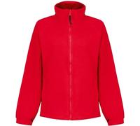 LE11 Womens Fleece Jackets Ladies Lightweight Warm Full Zip Coat Breathable Microfleece Ladies Sweater Casual Long Sleeve (UK, Numeric, 10, Regular, Regular, Classic Red)