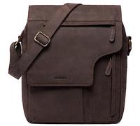 LEABAGS Amsterdam Leather Shoulder Bag I Small Shoulder Bag Made of Genuine Buffalo Leather I Vintage Look I 13 inch Laptop Bag I Leather Bag I Office Bag I 29x32x10cm