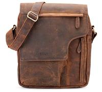 LEABAGS Amsterdam Leather Shoulder Bag I Small Shoulder Bag Made of Genuine Buffalo Leather I Vintage Look I 13 inch Laptop Bag I Leather Bag I Office Bag I 29x32x10cm