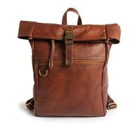 LEABAGS Fernando Rolltop Backpack for Men and Women Made of Genuine Leather in Vintage Look I Daypack I 30x12x40cm