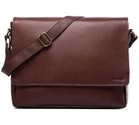 LEABAGS Oxford shoulder bag made of genuine buffalo leather in vintage look I laptop bag up to 15 inch I messenger bag I leather bag I shoulder bag I briefcase I 38x10x31cm