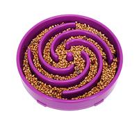 LEACOOLKEY Large Slow Feeder Dog Bowl,Maze Interactive Slow Eating Bowl,Anti Gulping Healthy Eating,Stop Bloat Slow Down Feeding Dishes for Medium/Big Dogs(Purple)