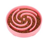 LEACOOLKEY Large Slow Feeder Dog Bowl,Slow Dog Feeder Bowl Maze Interactive,Anti Gulping Healthy Eating,Stop Bloat Pet Slow Down Feeding Dishes for Medium/Big Dogs(Pink)