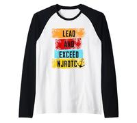 Lead and Exceed NJROTC Cadet US Naval JROTC Military Student Raglan Baseball Tee
