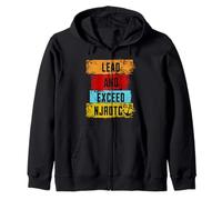 Lead And Exceed NJROTC Cadet US Naval JROTC Military Student Zip Hoodie