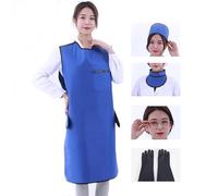 Lead Apron with Thyroid Shield Collar, Cap, Glasses & Gloves, 0.35/0.5mmPb X-Ray Protection Apron 5 Pieces Set Radiation Protection Suit Lead Apron for Adults, 100x60cm,0.5mmpb