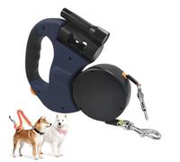 Lead For 2 Dogs - Ergonomic Padded Handle, Non Slip, Foldable Tool, Long Dog Lead, Training Accessory | Pet For Camping Outside Walking Beach Hiking Running Ground Poop Outdoor Control Use