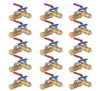 Lead-Free Brass Push Fit Ball Valve - 1/2 Inch & 3/4 Inch - Tool-Free Shutoff for PEX/CPVC/Copper - Certified(3/4Inch 30Pack)