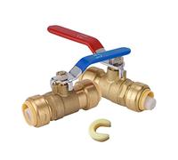 Lead-Free Brass Push Fit Ball Valve - 1/2 Inch & 3/4 Inch - Tool-Free Shutoff for PEX/CPVC/Copper - Certified(3/4Inch 2Pack)