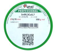 Lead Free Solder Wire, Sn99.3Cu0.7, 100g Reel (Ø 0.7 mm)