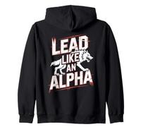 Lead Like An Alpha Strong Confident Powerful Werewolf Girl Zip Hoodie