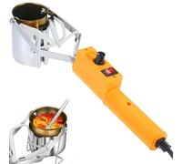 Lead Melting Pot for Metal, Electric Tin Furnace with Adjustable Temp Control, Includes Stand and Crucibles for Melting Metal (150W, 500g Capacity)