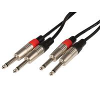 LEAD, MONO 2X 6.35MM-2X 6.35MM,M-M,6M; 2M6J-J600; Qty X 1