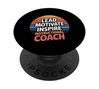 Lead Motivate Inspire Instructional Coach Leadership - PopSockets Adhesive PopGrip