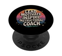 Lead Motivate Inspire Instructional Coach Leadership - PopSockets Adhesive PopGrip